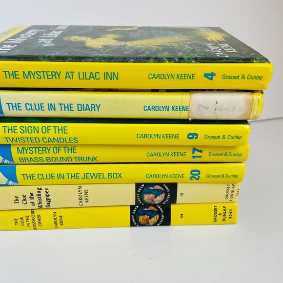 Nancy Drew by Carolyn Keene 7 Books Lot (4, 7, 9, 17, 20, 41, 44) Hardcover - Picture 2 of 4